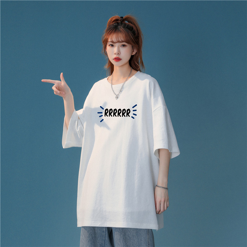2023女模夏季新款短袖T恤印花黑色TX061-P25,男装T恤,电商B237