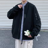 2024春季新款高品质纯棉棒球领夹克外套黑色JK040-P78，男装夹克，电商B237