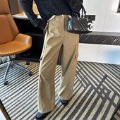 收胯王 新 子女秋冬加绒高腰宽松阔腿长裤 松弛感休闲工装 牛仔裤