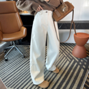 女加绒弯刀牛仔长裤 保暖宽松高腰休闲裤 女 梨型必入 遮肉神裤