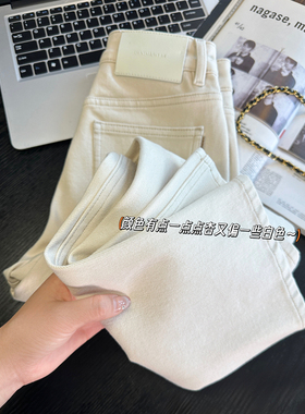 升级版~修容裤！显腿直高腰九分直筒牛仔裤女2025新小个子烟管裤