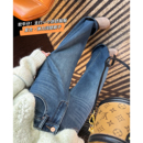 直筒宽松阔腿拖地裤 版 女秋冬新款 遮胯复合加绒牛仔裤 子 型zui爱