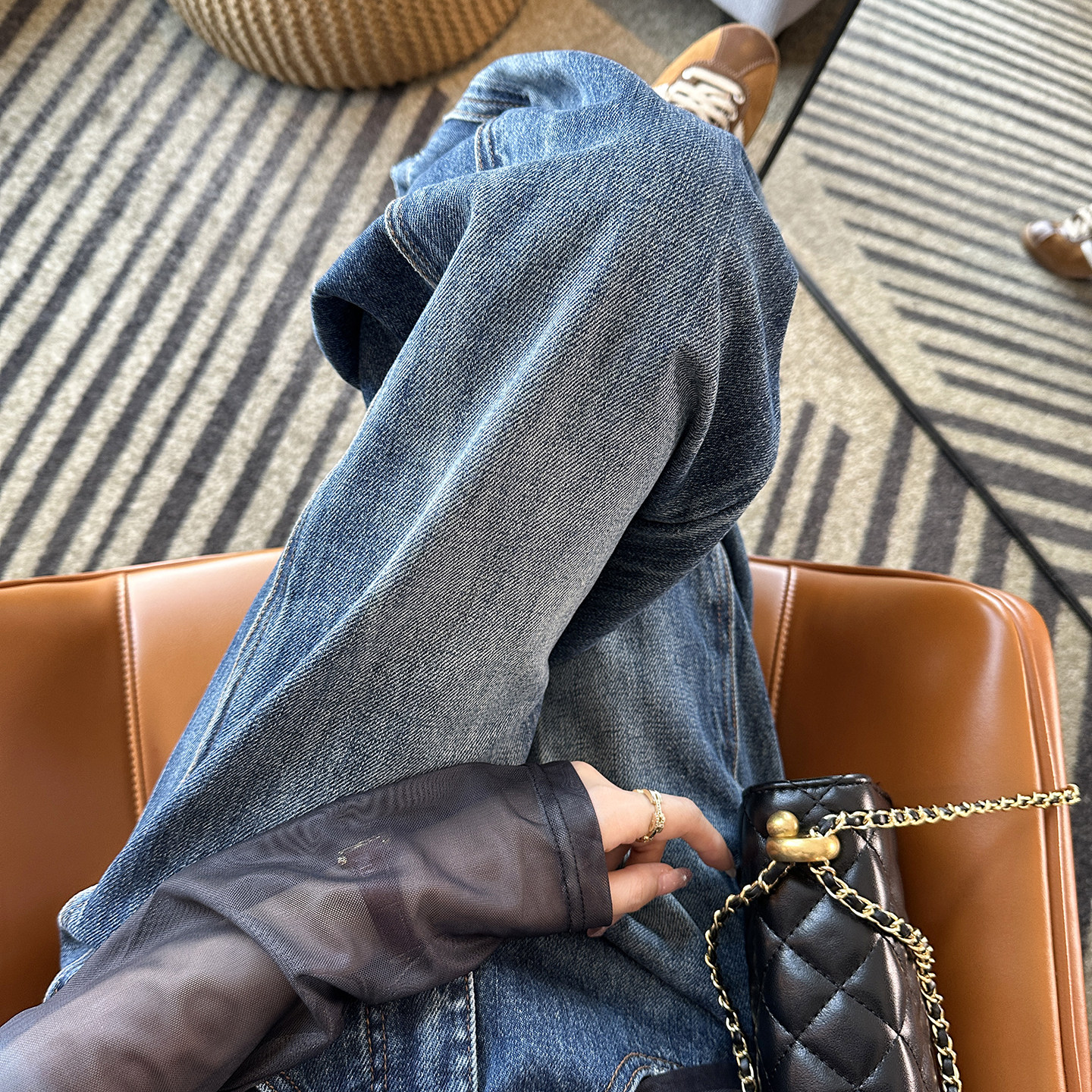 高街复古！~做旧磨砂水洗阔腿牛仔裤女春季新显瘦高腰直筒长裤子,女装/女士精品,牛仔裤,淘宝优惠券,粉丝福利购,淘宝优惠卷