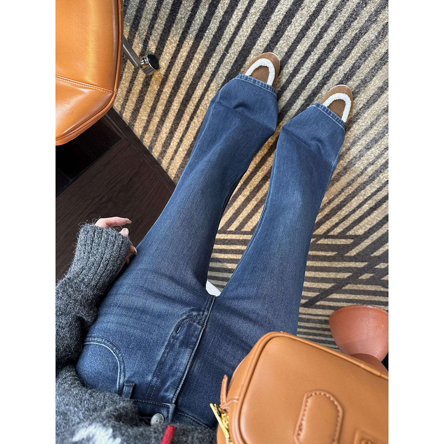 怒夸一万次！复古水洗直筒喇叭裤