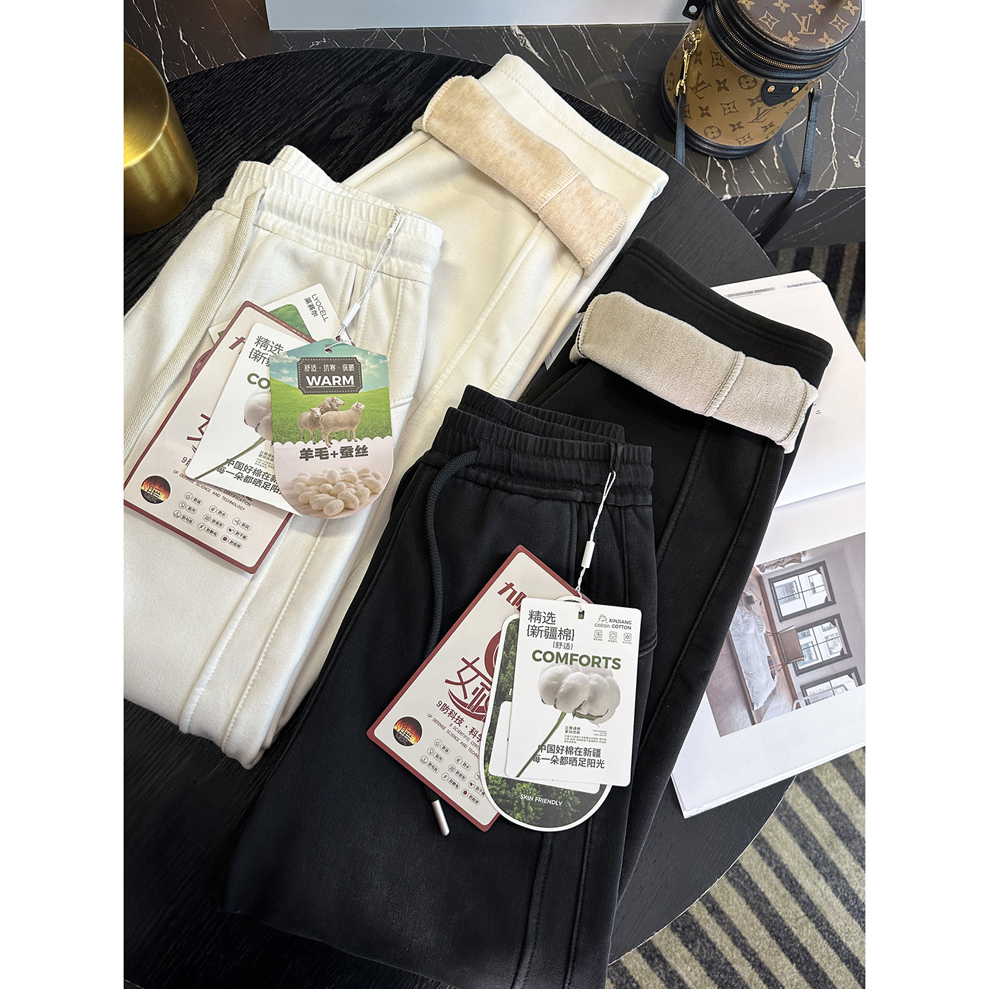 梨型bi眼入！~天丝羊毛弯刀牛仔裤女秋冬新款加绒加厚宽松阔腿裤,女装/女士精品,牛仔裤,淘宝优惠券,粉丝福利购,淘宝优惠卷