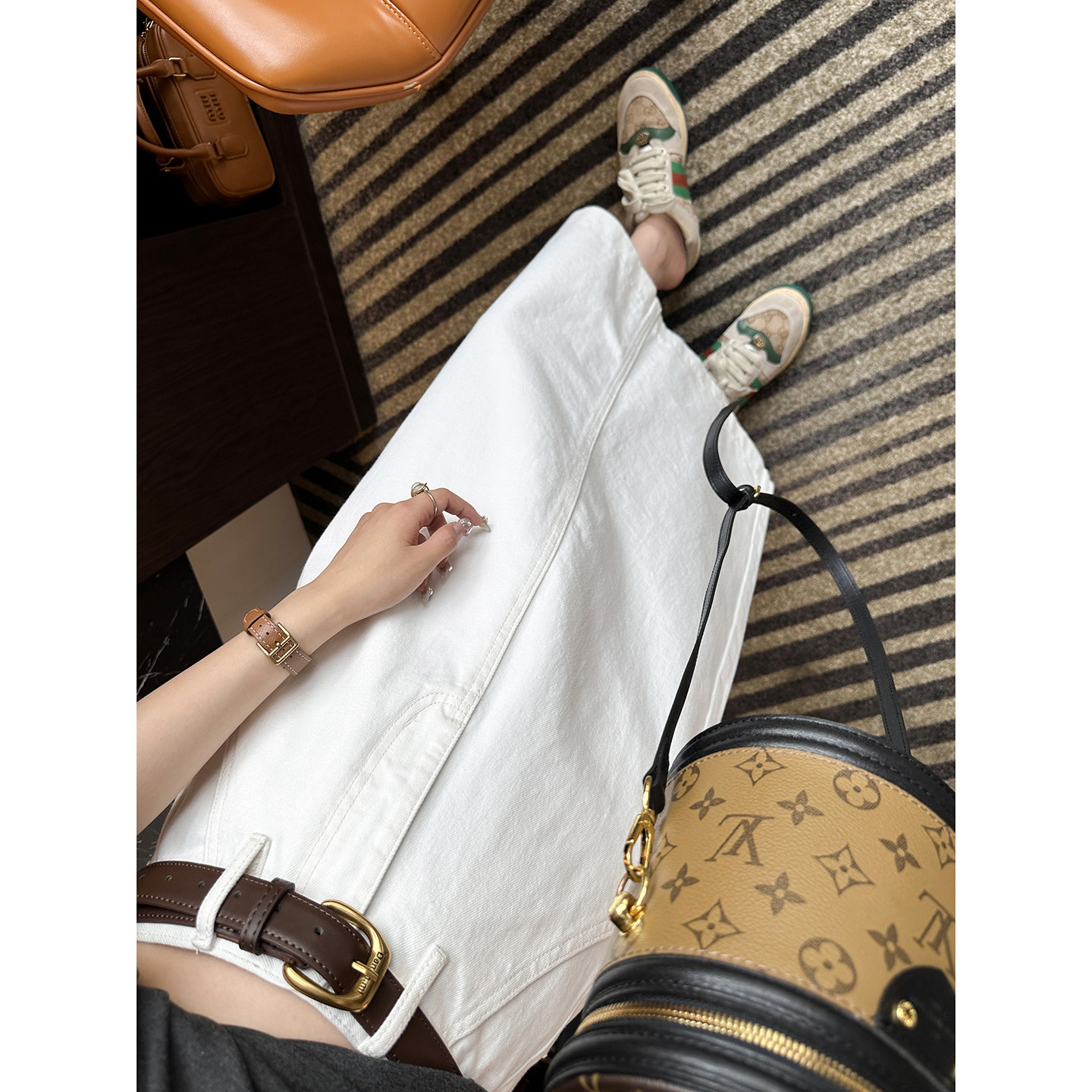 墙裂推荐！！后开衩高腰牛仔半身裙女2026新款显瘦通勤a字中长裙