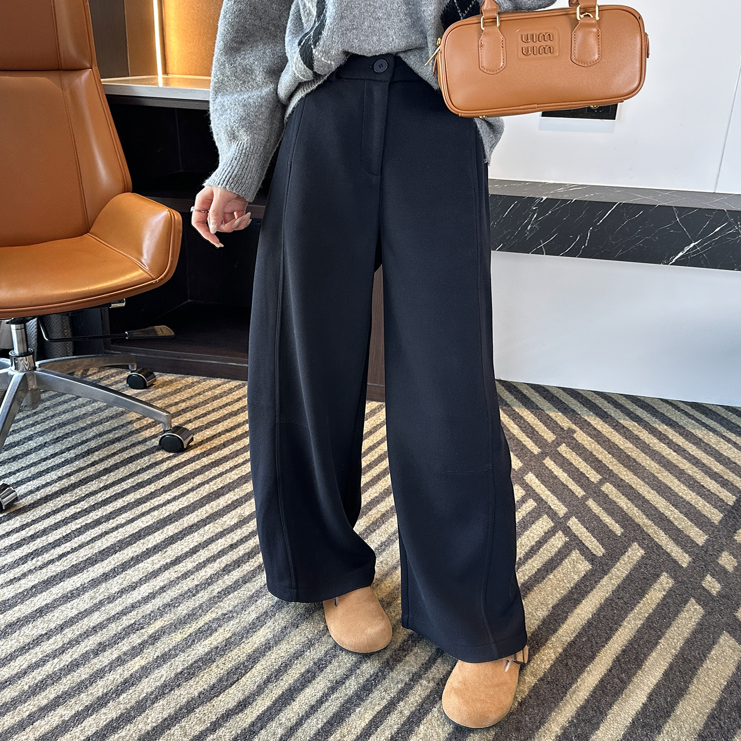 完美比例！~小个子弯刀休闲裤女