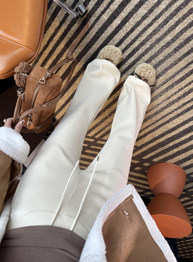 lu系神裤！~双面绒加厚喇叭休闲裤女秋冬羊毛显瘦长裤子高腰卫裤