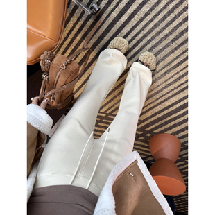 子高腰卫裤 女秋冬羊毛显瘦长裤 双面绒加厚喇叭休闲裤 lu系神裤