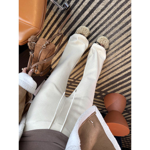 lu系神裤！双面绒加厚喇叭休闲裤