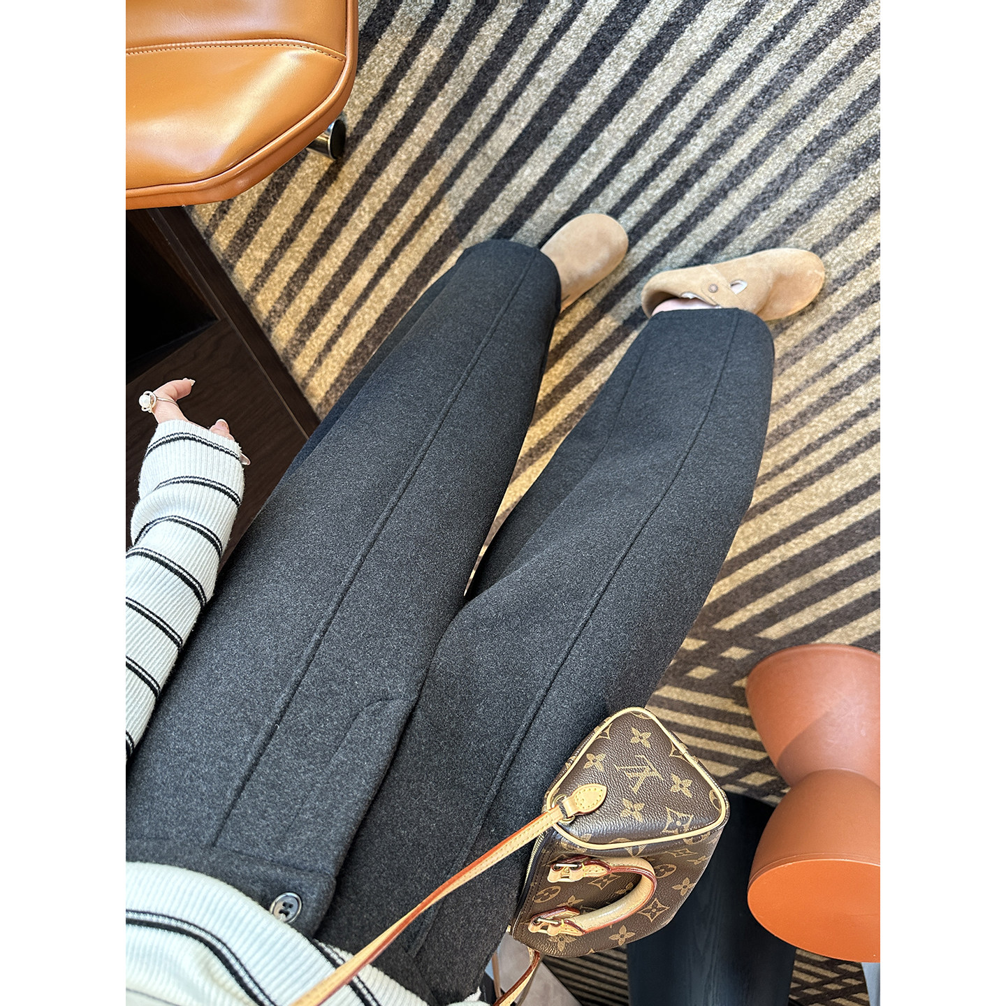 灰色毛呢九分休闲裤女秋冬新加绒羊毛宽松阔腿裤,女装/女士精品,休闲裤,淘宝优惠券,粉丝福利购,淘宝优惠卷