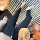 王 靴裤 加绒小脚牛仔裤 弹力显瘦九分铅笔裤 女高腰修身 新一代裤