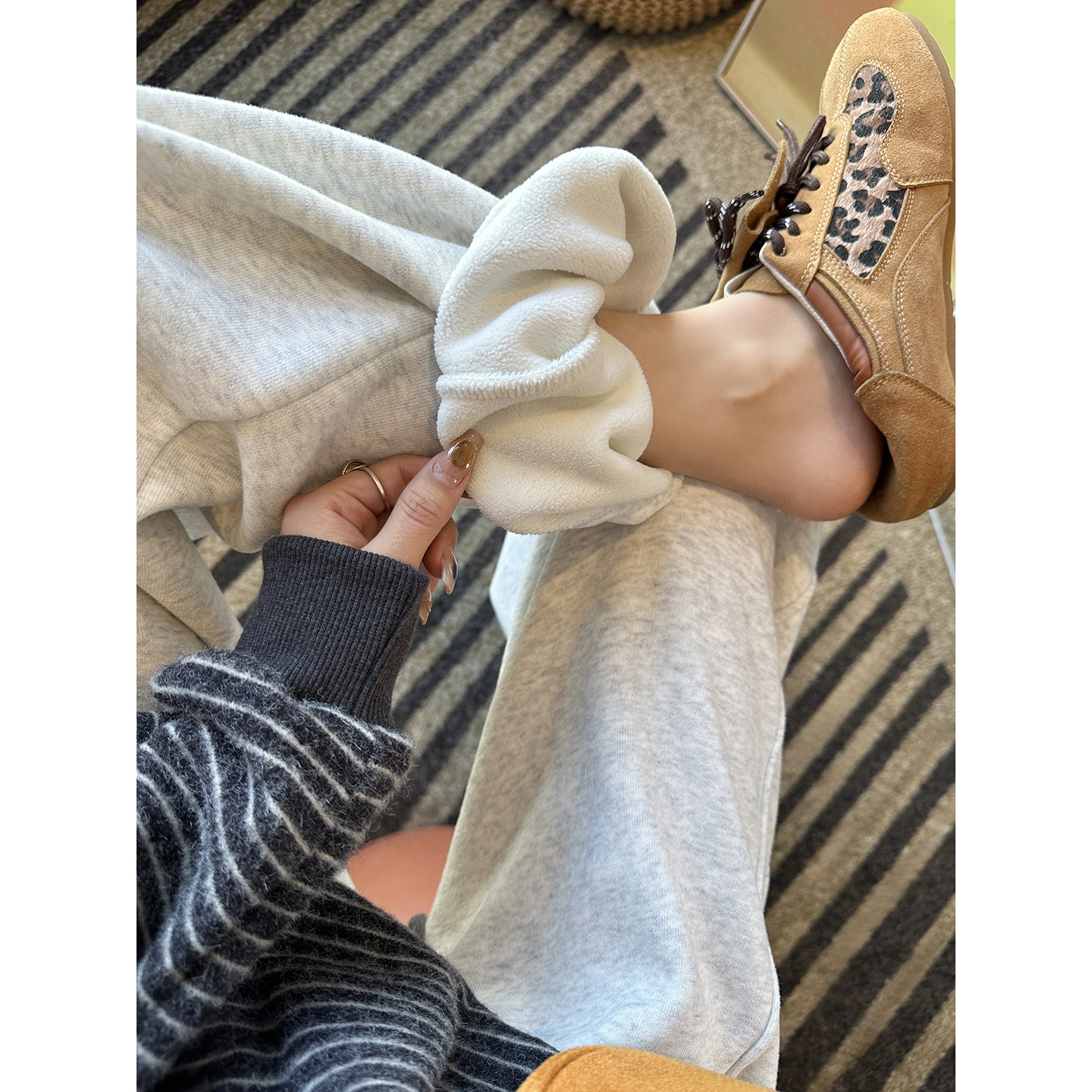 无di好穿！~保暖加厚绒宽松卫裤女秋冬新两穿抽绳阔腿弯刀休闲裤,女装/女士精品,休闲裤,淘宝优惠券,粉丝福利购,淘宝优惠卷