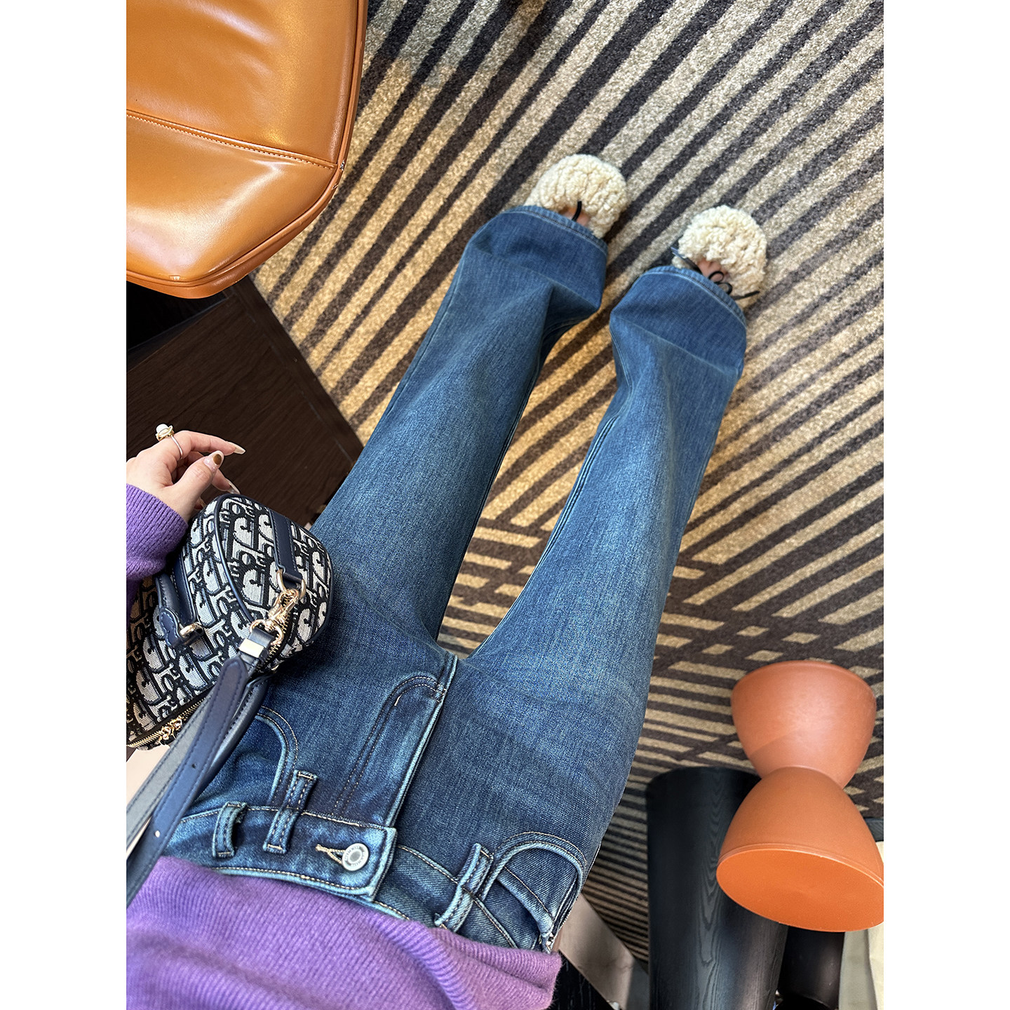 暖冬腿精！~加厚绒筒喇叭牛仔裤女秋冬新四面弹高腰弹力显瘦长裤,女装/女士精品,牛仔裤,淘宝优惠券,粉丝福利购,淘宝优惠卷