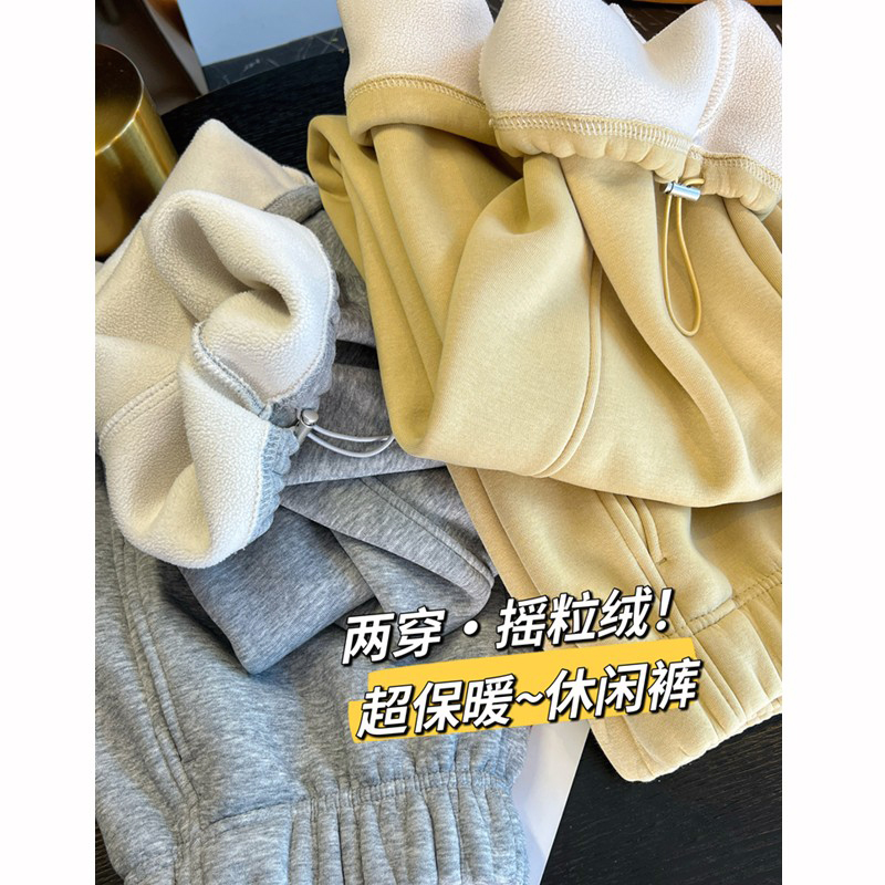 包容任何腿型！慵懒加绒阔腿裤女
