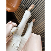 弹力小个子九分牛仔裤 女2026新款 时髦白色微喇叭裤 长腿助攻