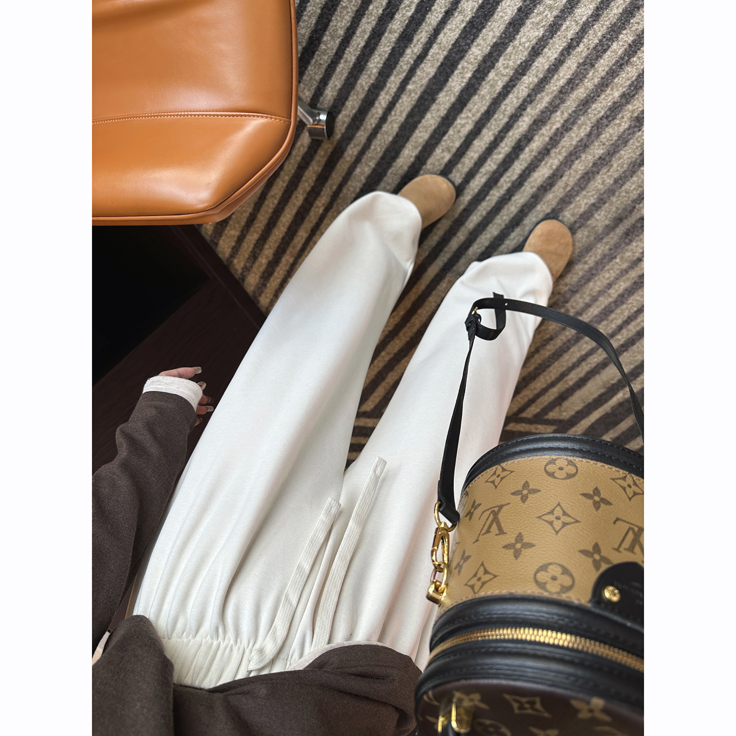 巨舒服宅宅裤羊绒直筒阔腿休闲裤