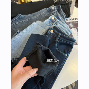 镇店 子女秋冬加绒显瘦小脚裤 多色靴裤 牛仔裤 弹力高腰修身 神裤