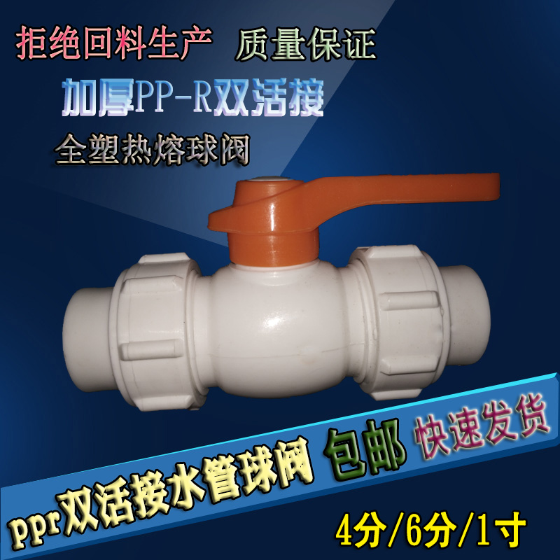 PPR球阀门双活接6分25钢芯闸阀40焊接拆卸水管配件4分20开 关