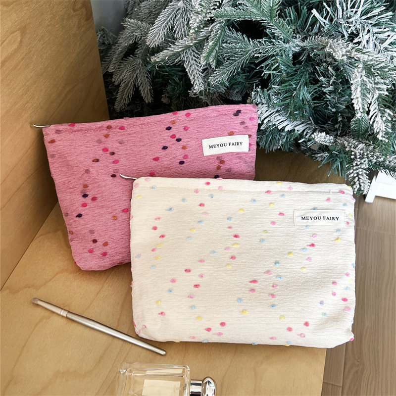 大号彩色点点化妆包收纳包内胆包化妆品收纳袋便携旅行手拿洗漱包,收纳整理,化妆包,淘宝优惠券,粉丝福利购,淘宝优惠卷