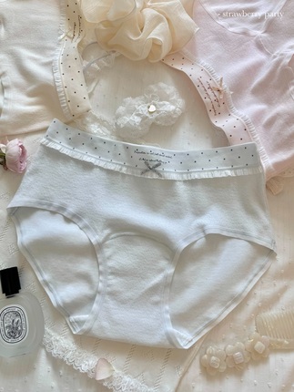 Girls' Dance Style Cream Ballet Retro Soft and Sweet Long Crotch Panties for Girls, Pure Cotton Antibacterial