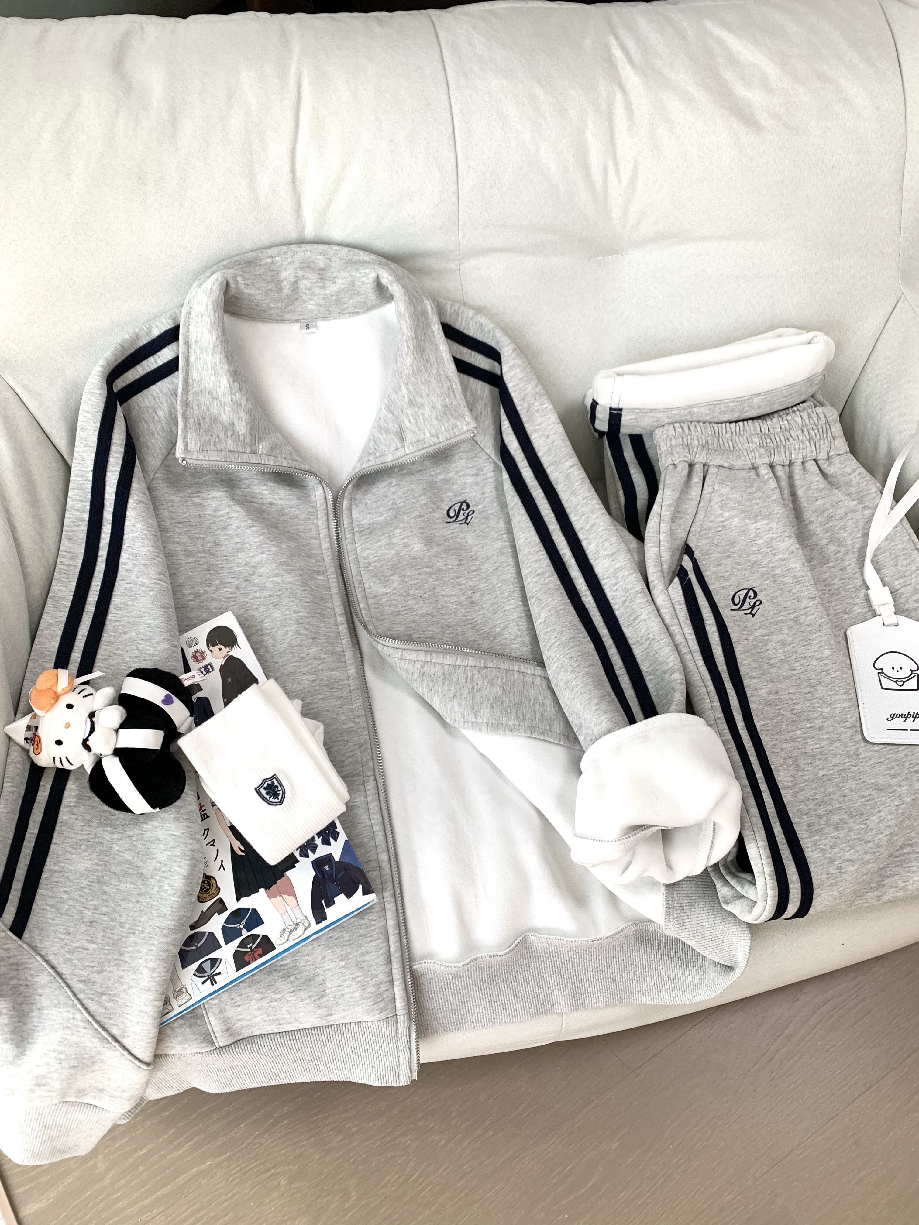 【铃音高加绒版】狗皮皮JK原创卫衣秋冬加绒保暖校供休闲外套