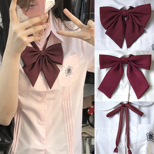 狗皮皮jk领结领花日系纯色蝴蝶结学院风百搭制服衬衫