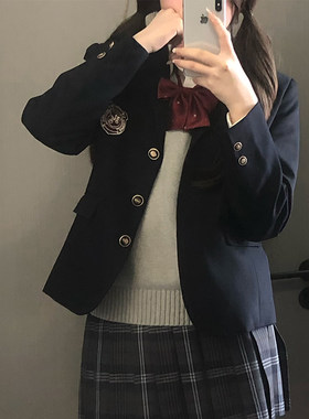 原创校供徽章小西装jk制服