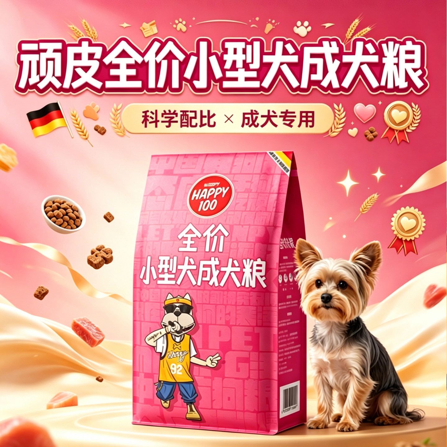 wanpy顽皮宠物狗粮小型犬成犬粮狗狗主食干粮泰迪贵宾正品主食粮