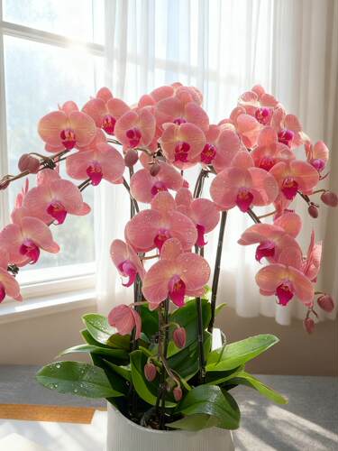 蜜桃蝴蝶兰1.7寸苗大花浓香室内阳台客厅盆栽花卉四季开花花期长