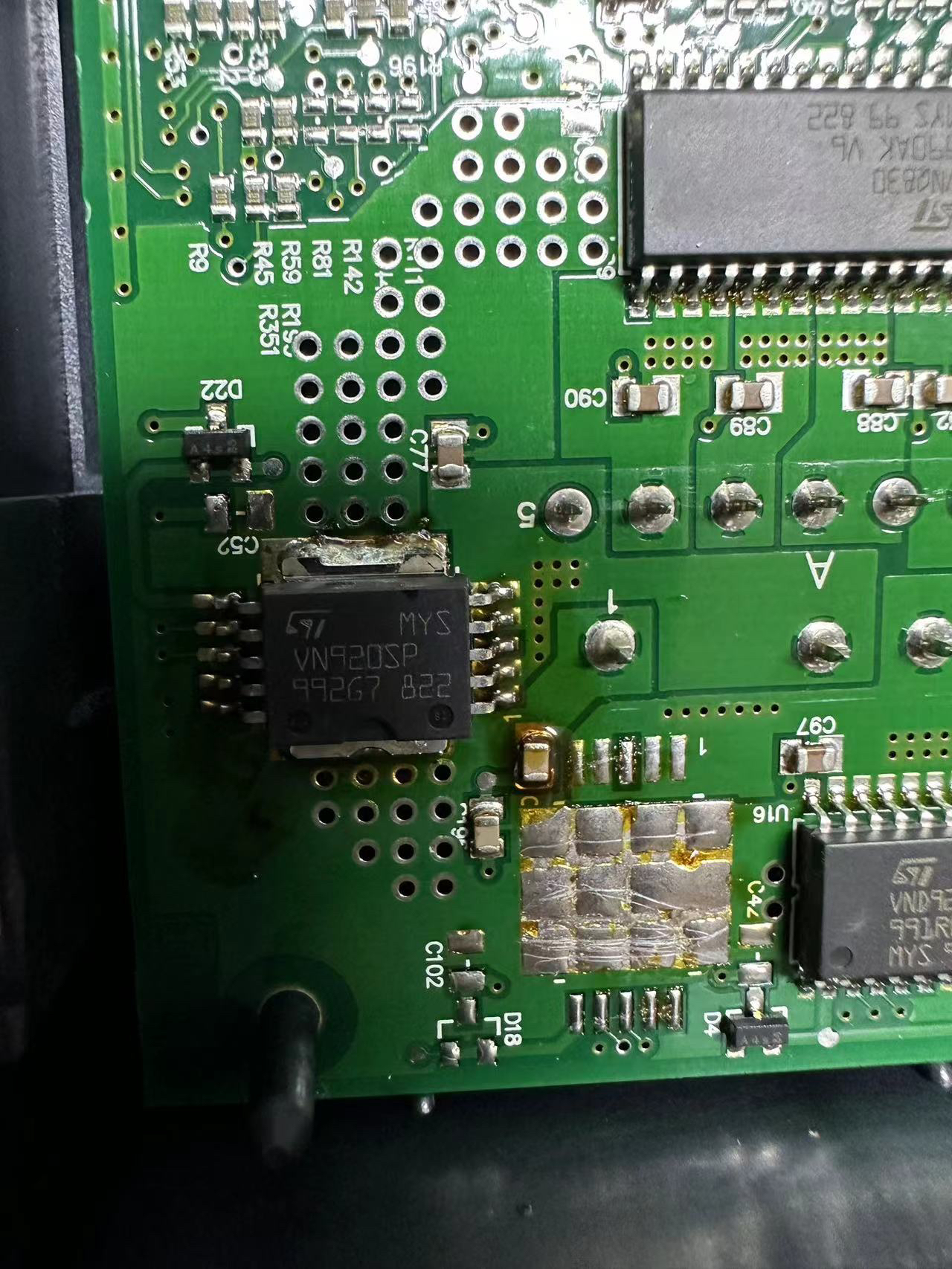 VN920SP 大众途安汽车电脑板大灯近光灯IC芯片模块 贴片10脚现货