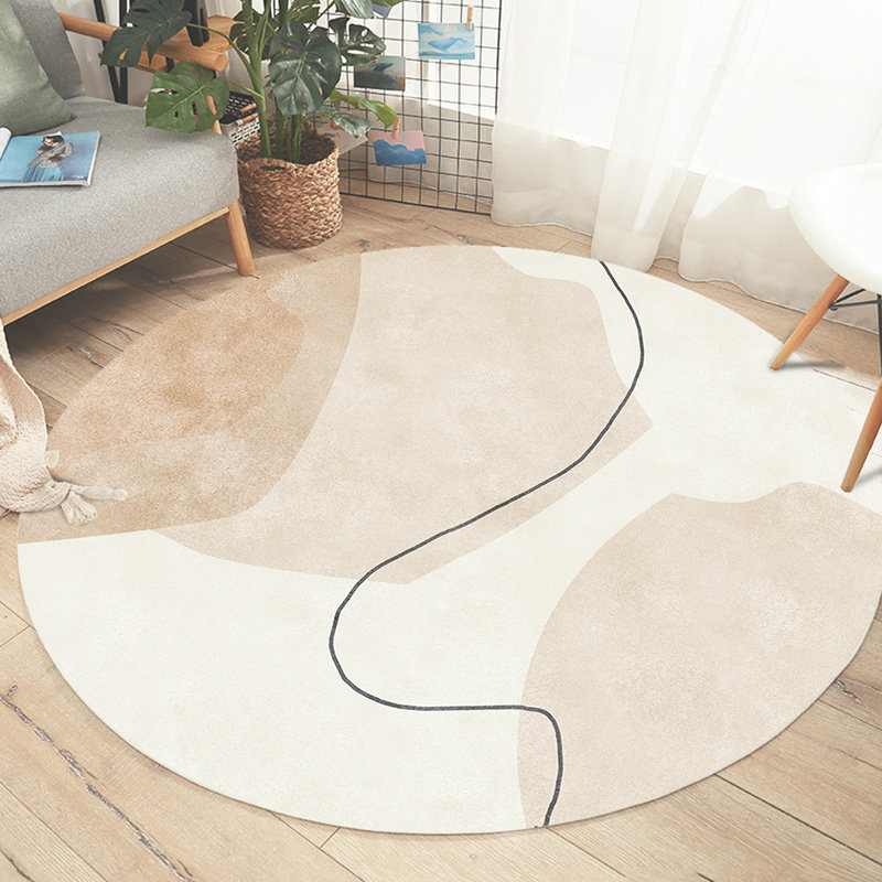 客厅卧室现代简约ins风圆形地毯