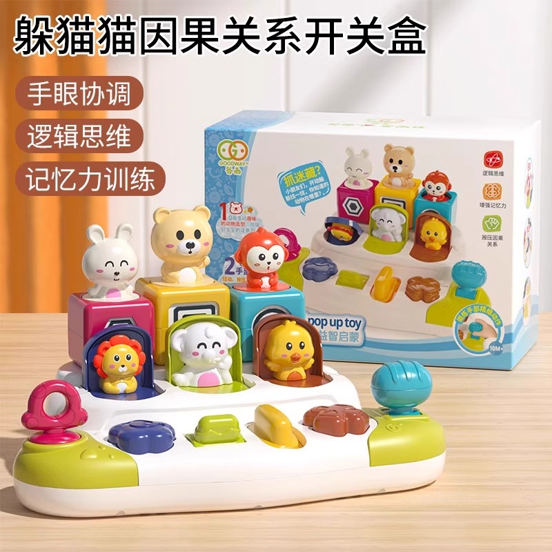 谷雨躲貓貓開關盒寶寶益智玩具
