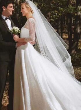 新款结婚唯美素纱新娘结婚头纱