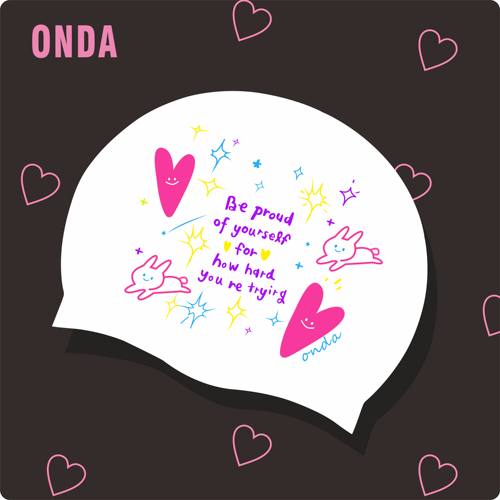 ONDA原创设计小动物大头长发高弹护耳舒适不勒头防滑硅胶泳帽