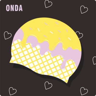 ONDA原创设计冰淇淋大头长发高弹护耳舒适不勒头防滑硅胶泳帽