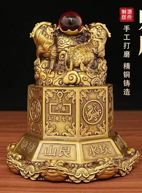 黄铜貔貅财库摆件八方来财送礼
