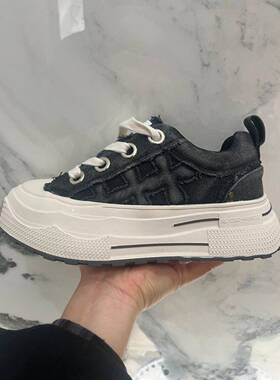 悠米Ymi的店卓沅平替款梅花鞋厚底增高情侣帆布小脏鞋休闲板鞋女