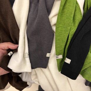 Honor的店egg鸡蛋家巨好穿的弹力羊毛天丝五色打底衫T恤女