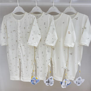 清仓库比鼠婴儿纯棉无骨开裆连体衣宝宝长袖 全棉哈衣爬服春夏薄款