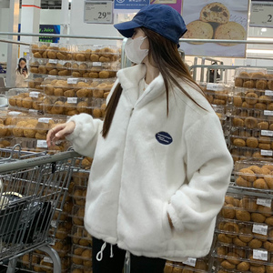 落安 仿皮草毛毛外套女秋冬2023年新款貂绒羊羔毛毛环保兔毛上衣