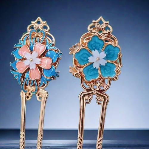 2025新款高端新中式花朵发簪