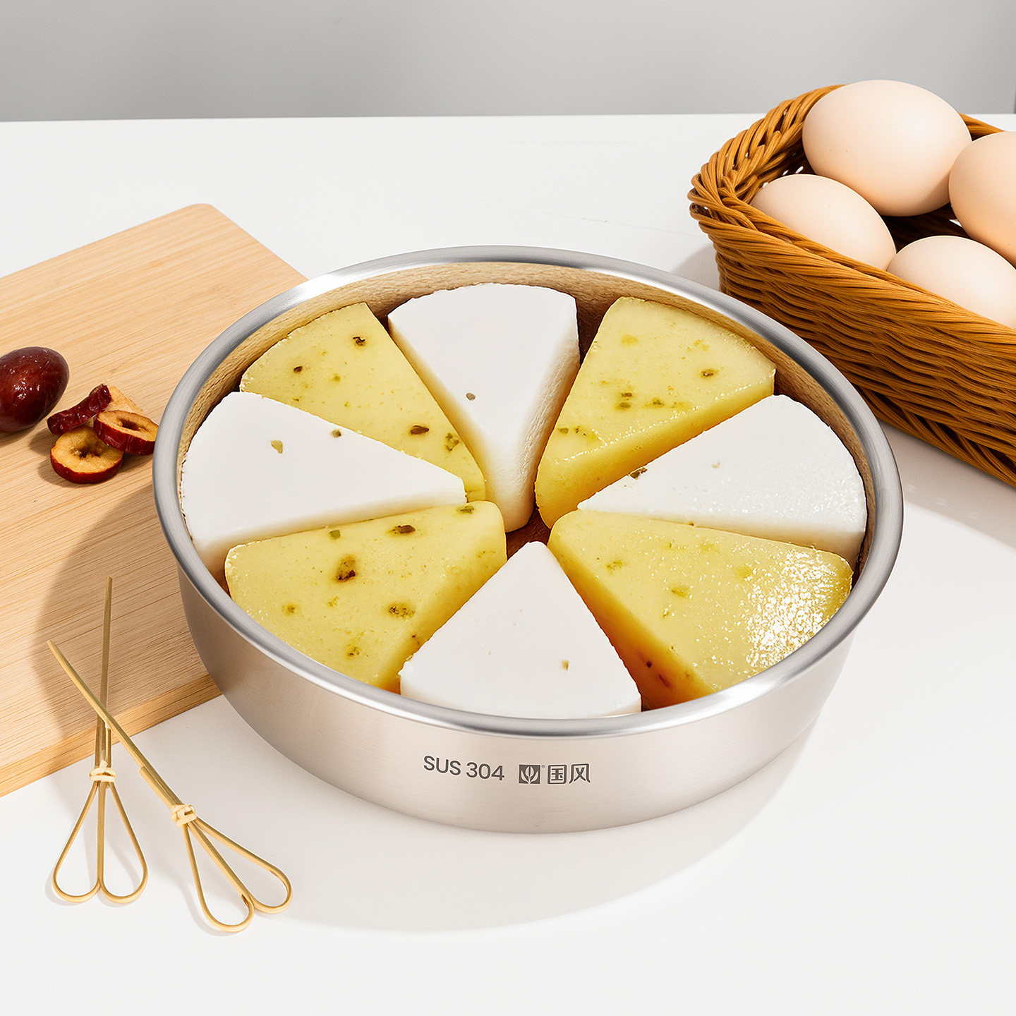 304不锈钢材质 特厚加深圆盘 一体成型