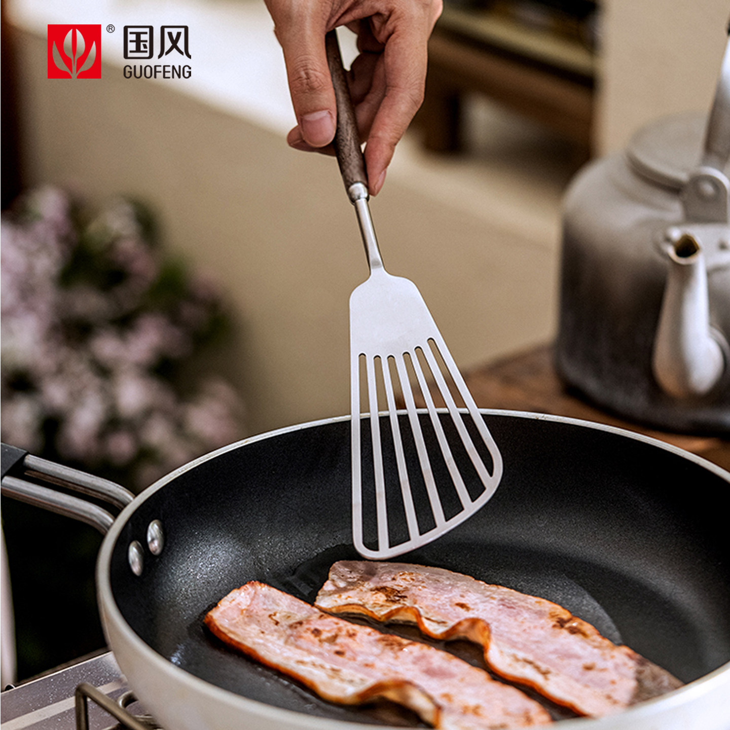 蝴蝶铲304不锈钢锅铲滤油煎铲家用牛排铲子烙饼煎饼铲子炒菜厨具