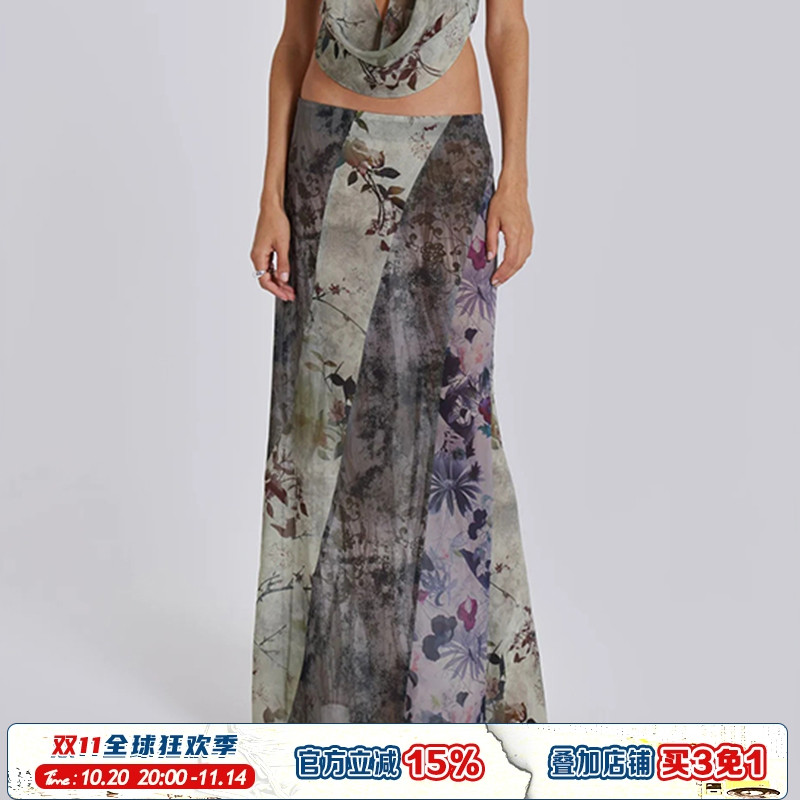 复古辣妹vintage半身裙女
