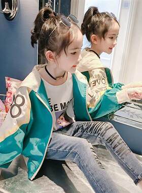 女童春装外套2022新款棒球服韩版