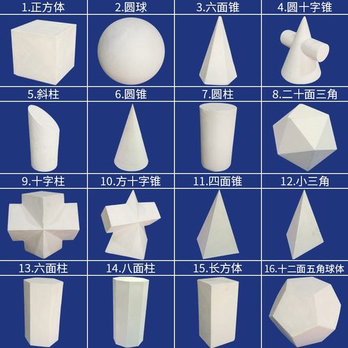 石膏几何体模型美术用品画材画室写生教具快递素描石膏像几何形体 - 封面