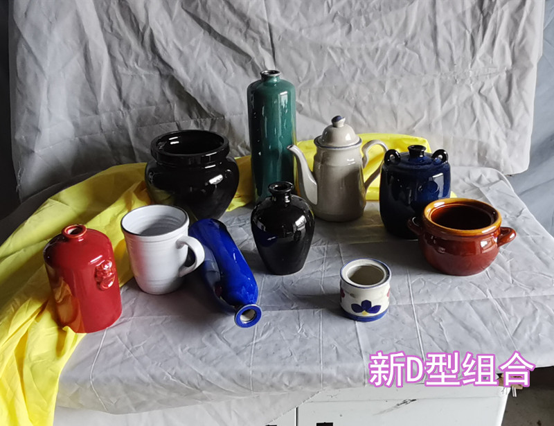 陶瓷静物陶罐组合10件套美术教学器材素描色彩写生用发快递包破损