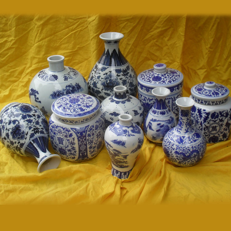 美术用品画材教具青花陶瓷器素描静物写生陶罐 10个套装 快递包邮
