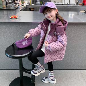 女童羽绒棉服冬装2025新款洋气儿童加厚加绒冬季时髦韩版女孩外套
